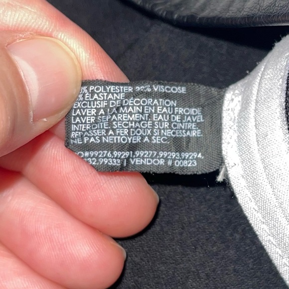 EUC Club Monaco Leather Trimmed Mini Skirt - Picture 7 of 7